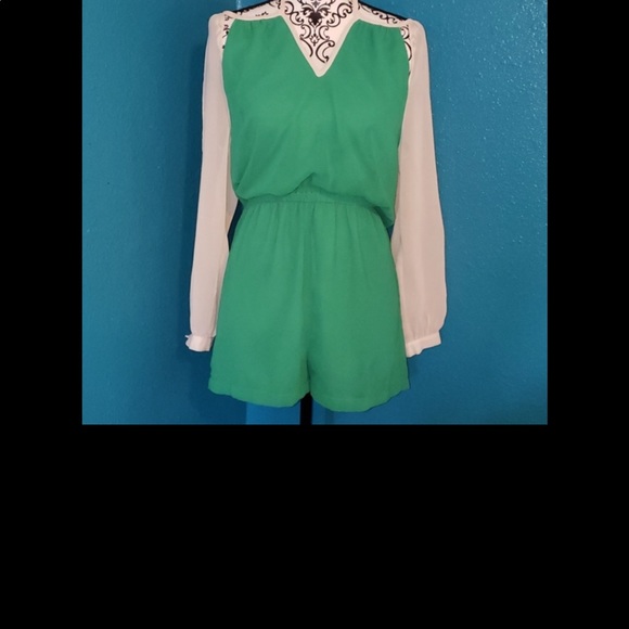 Ark & Co. For Anthropologie Green Romper - Picture 2 of 6